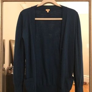 Dark Turquoise J.Crew Cardigan